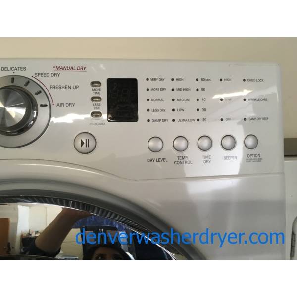 Stacked LG Electric Washer and Dryer, Black GE Dishwasher, 1Year