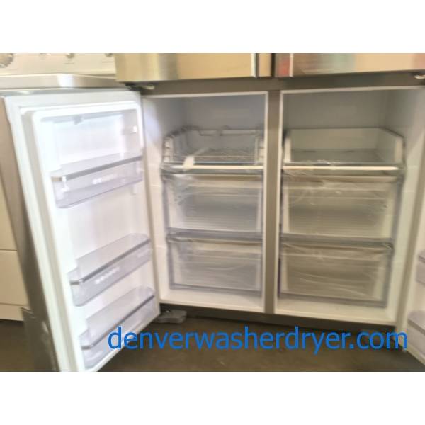 NEW! Stainless Samsung FrenchDoor Refrigerator, FlexDoor, CounterDepth, Family Hub, Wine Rack