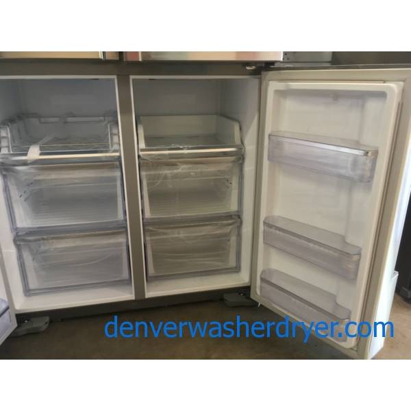 NEW! Stainless Samsung FrenchDoor Refrigerator, FlexDoor, CounterDepth, Family Hub, Wine Rack