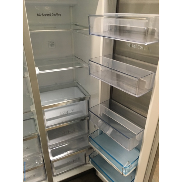 NEW Samsung 36″ Stainless Counter-Depth Side-by-Side Refrigerator, (22 Cu. Ft.),  1-Year Warranty