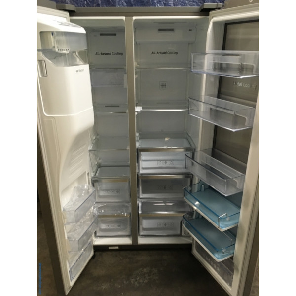 NEW Samsung 36″ Stainless Counter-Depth Side-by-Side Refrigerator, (22 Cu. Ft.),  1-Year Warranty