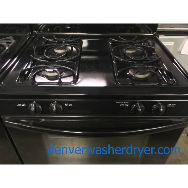 Black Frigidaire Classic Series GAS Range, SelfCleaning, 4 Burners