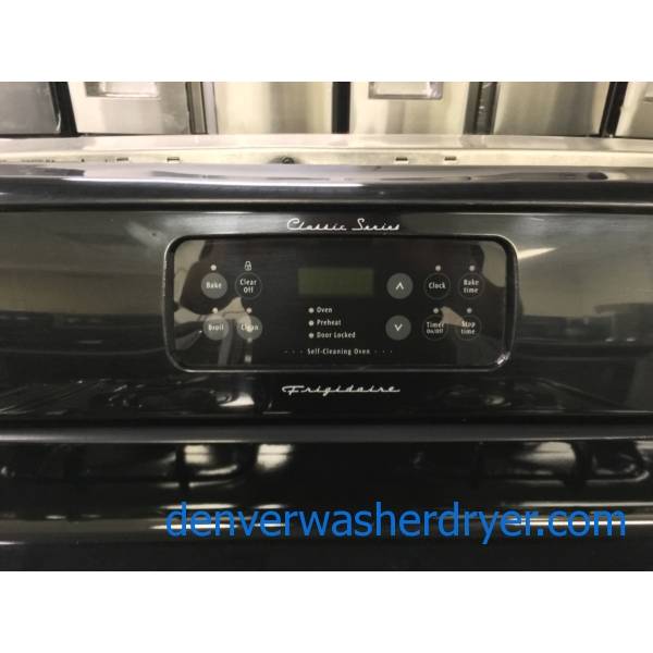 Black Frigidaire Classic Series GAS Range, SelfCleaning, 4 Burners