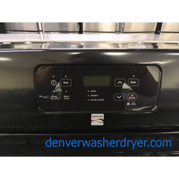 FreeStanding Kenmore Black GAS Range, 4 Burners, Self Cleaning