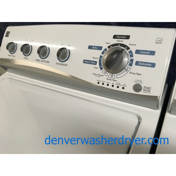 Kenmore HE Washer & Dryer Set, 1-Year Warranty