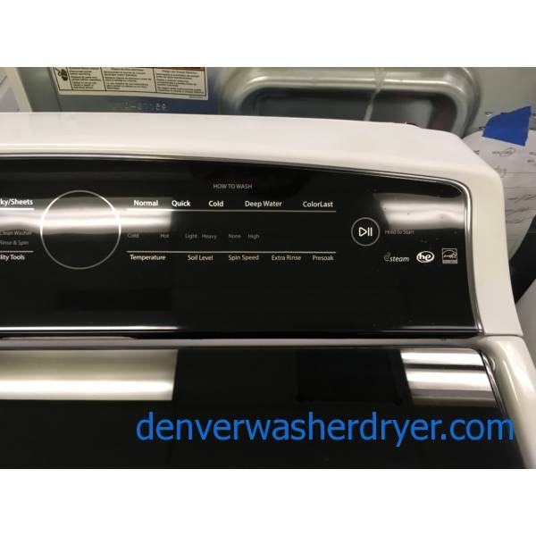 Beautiful Whirlpool Cabrio Washer, Top-Load, See-Through Lid, HE, Steam, Energy-Star Rated, Quality Refurbished, 1-Year Warranty!