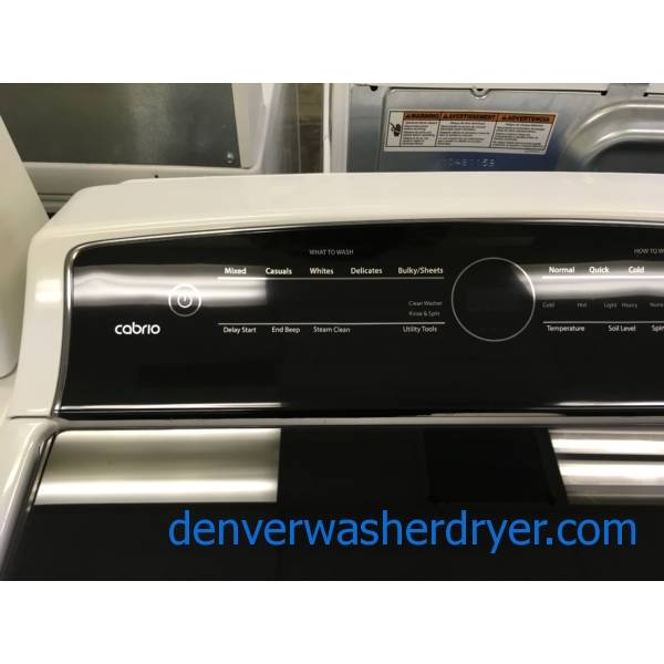 Beautiful Whirlpool Cabrio Washer, Top-Load, See-Through Lid, HE, Steam, Energy-Star Rated, Quality Refurbished, 1-Year Warranty!