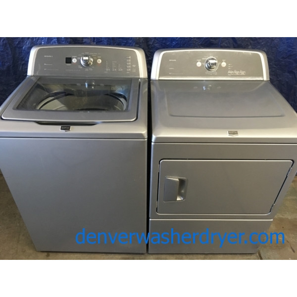 27″ Maytag Bravos X Series, Energy Star Washer & Electric Dryer Set, 1-Year Warranty
