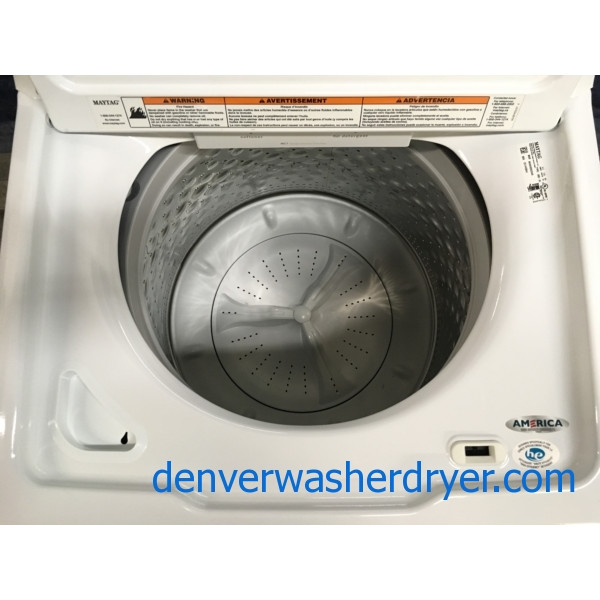 27″ HE Maytag Bravo (4.3 cu. ft.) Washer & Newer Maytag (7.0 cu. ft.) Electric Dryer w/Sensor-Dry, 1-Year Warranty