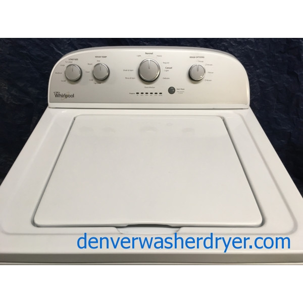 *Used* Super-Capacity Whirlpool Top-Load Washer & Electric Dryer Set, 1-Year Warranty