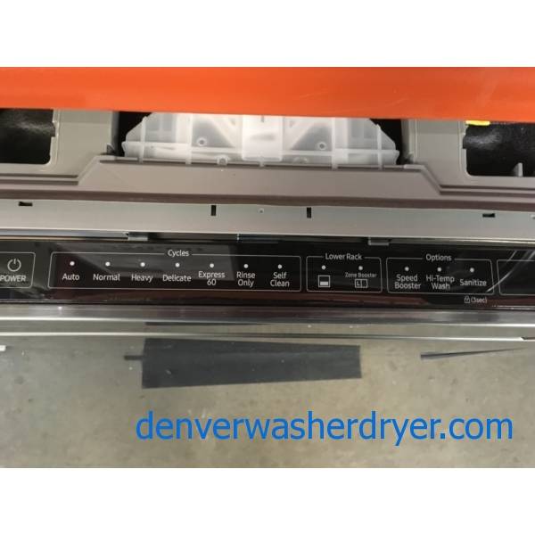 NEW! Samsung Black Stainless Dishwasher, Automatic Cycle, Speed Booster