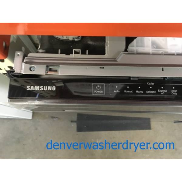 NEW! Samsung Black Stainless Dishwasher, Automatic Cycle, Speed Booster
