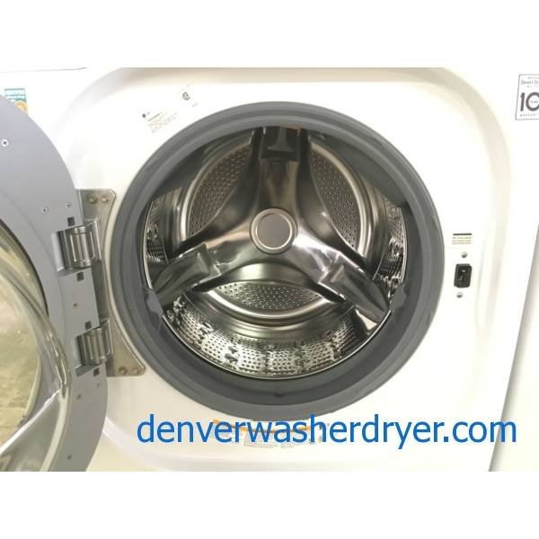 NEW!! LG Front-Load Washer and Dryer Combo w/ Pedestal, White, Ventless, SteamCare, Sanitary and Allergiene Cycles, TurboWash Option, 4.3 Cu.Ft. Capacity, 1-Year Warranty!