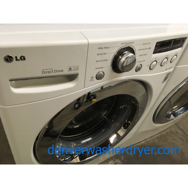 LG Stackable energy Star Front-Load Direct-Drive Washer & Electric Dryer Set, 1-Year Warranty