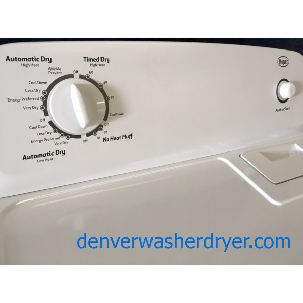 Roper (Whirlpool) Washer & Electric Dryer Set, 1-Year Warranty