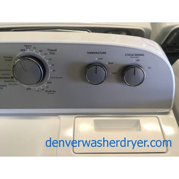 Whirlpool Washer and Dryer Set, Agitator, Electric, Wrinkle Shield Feature, Automatic Dry