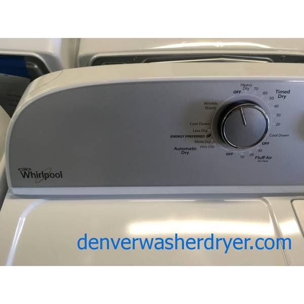 Whirlpool Washer and Dryer Set, Agitator, Electric, Wrinkle Shield