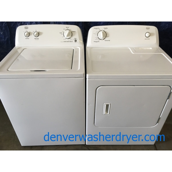 Roper (Whirlpool) Washer & Electric Dryer Set, 1-Year Warranty