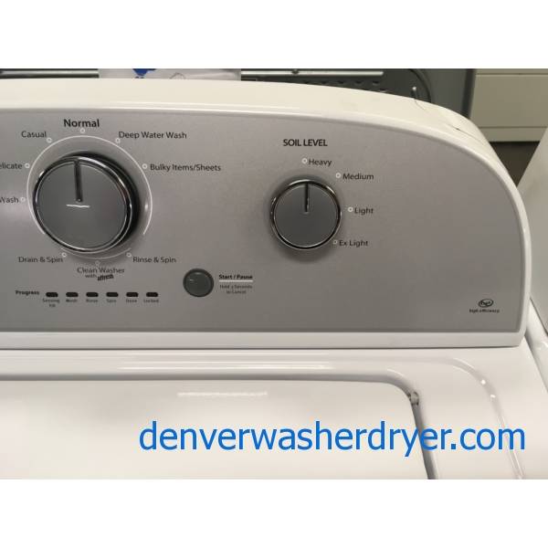 Whirlpool HE Top-Load Washer, Agitator, Auto-Load Sensing, Deep Water Wash Cycle, Quality Refurbished, 1-Year Warranty!