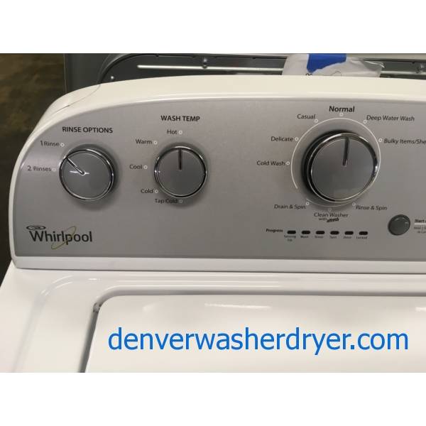 Whirlpool HE Top-Load Washer, Agitator, Auto-Load Sensing, Deep Water Wash Cycle, Quality Refurbished, 1-Year Warranty!