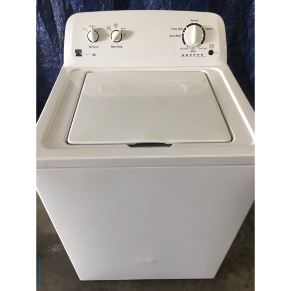 White HE Kenmore Top Load  Washer w/Agitator, 1-Year Warranty