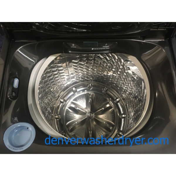 BRAND-NEW HE Samsung Direct-Drive with Steam Washer & Electric with Steam Dryer Set, Black Stainless, 1-Year Warranty