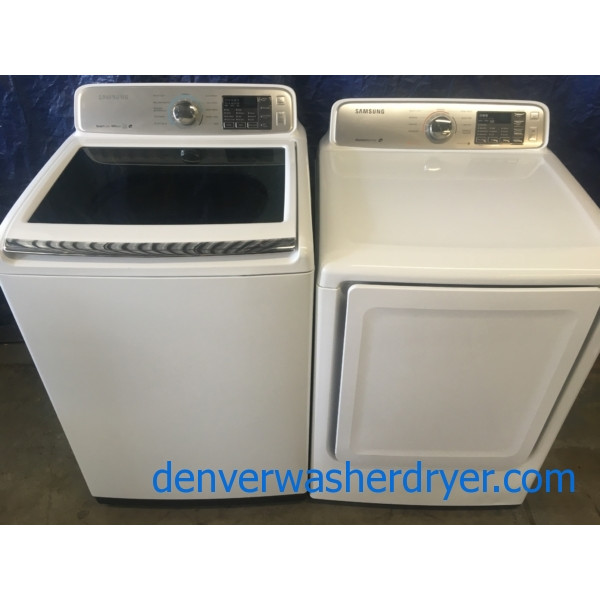 BRAND-NEW Samsung HE Direct-Drive Top-Load Washer & Electric Dryer, 1-Year Warranty