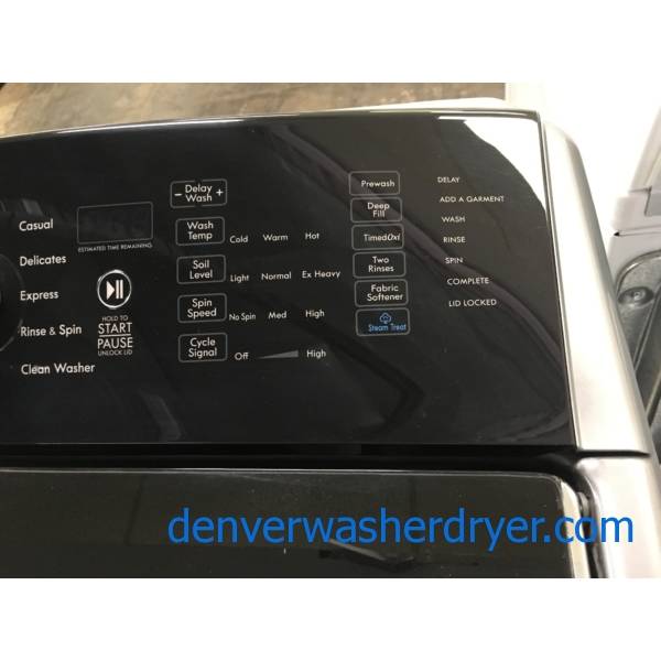 Gorgeous Dark Grey Kenmore Top-Load Washing Machine with Steam Quality Refurbished 1-Year Warranty