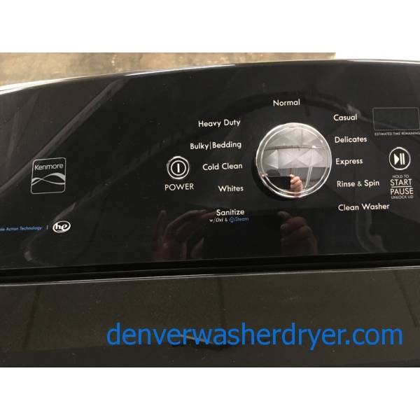 Gorgeous Dark Grey Kenmore Top-Load Washing Machine with Steam Quality Refurbished 1-Year Warranty