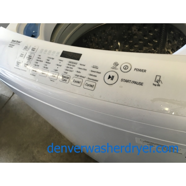 BRAND-NEW LG 27″ HE Top-Load Direct-Drive Washer & Electric HE Dryer, !-Year Warranty
