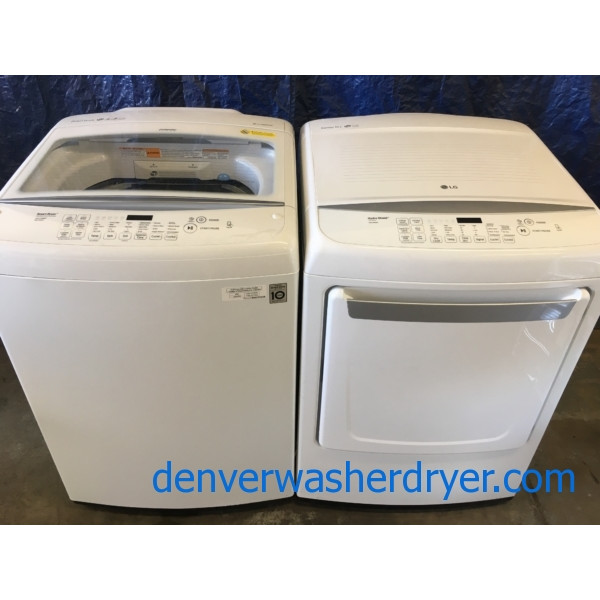 BRAND-NEW LG 27″ HE Top-Load Direct-Drive Washer & Electric HE Dryer, !-Year Warranty