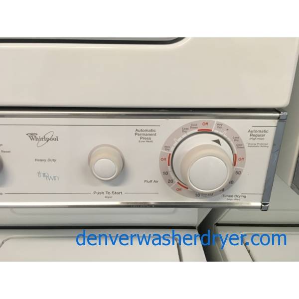 Space Saving Whirlpool Unitized Washer & Dryer Quality Refurbished 1-Year Warranty