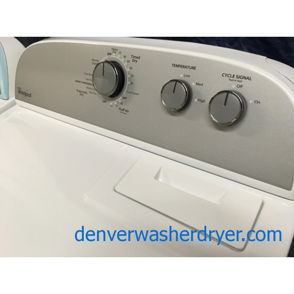 BRAND-NEW Whirlpool HE Top-Load Washer & 120v *Gas* Vented Dryer, 1-Year Warranty