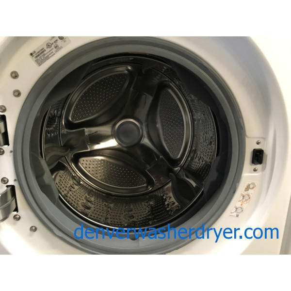 BRAND-NEW 27″ LG HE Front-Load Steam Washer & *GAS* Dryer with Steam, 1-Year Warranty