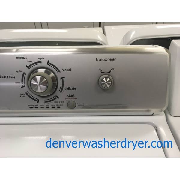 Maytag Centennial TopLoad Washer, Agitator, AutoLoad Sensing, Heavy