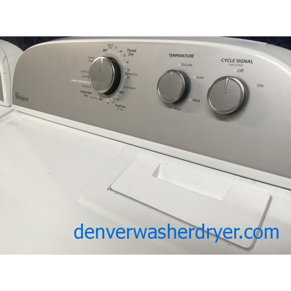 *Used* Super-Capacity Whirlpool Top-Load Washer & Electric Dryer Set, 1-Year Warranty