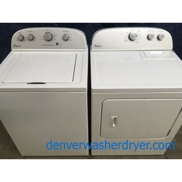 *Used* Super-Capacity Whirlpool Top-Load Washer & Electric Dryer Set, 1-Year Warranty