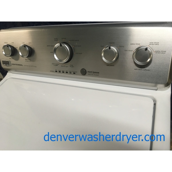 27″ Maytag Centennial Full Speed Top-Load Washer with Agitator, 1-Year Warranty