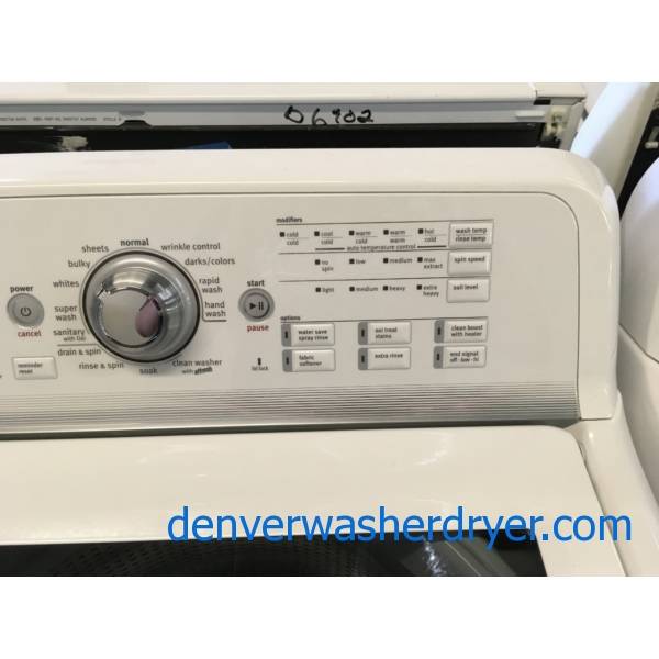Great Maytag Bravos Washer and Dryer Set, Sanitary Cycle, Steam Feature, Wrinkle Prevent, HE, Wash-Plate Style, Quality Refurbished, 1-Year Warranty!