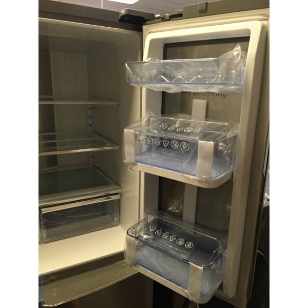 NEW Stainless Samsung Flex 4 Door French Refrigerator, Flex Zone, Food Showcase, 27.8 Cu.Ft. Capacity, 1-Year Warranty!