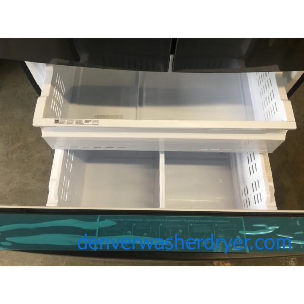 BRAND-NEW Samsung (24.6 Cu. Ft.) Black Stainless French Door Refrigerator, 1-Year Warranty