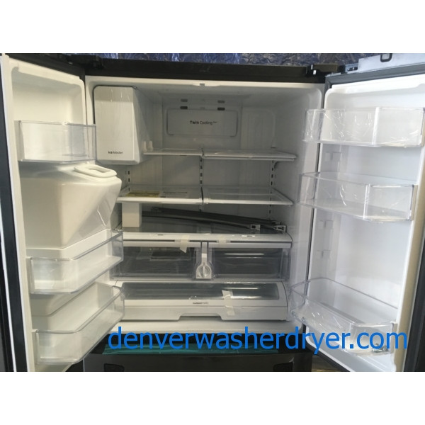 BRAND-NEW Samsung (24.6 Cu. Ft.) Black Stainless French Door Refrigerator, 1-Year Warranty