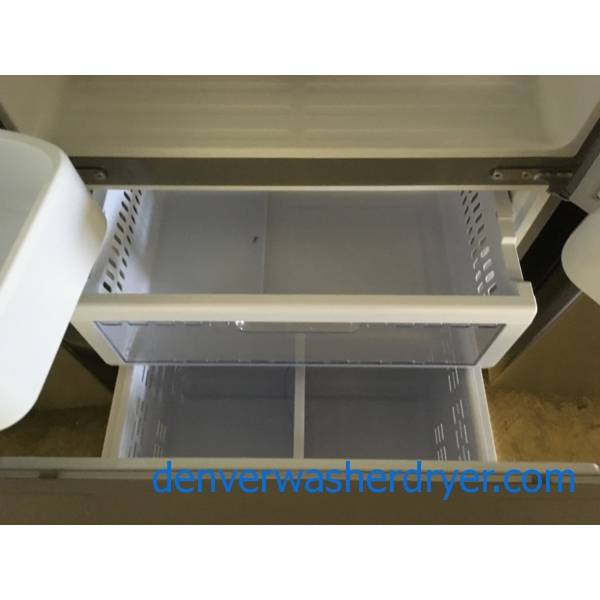 SAMSUNG FrenchDoor Refrigerator, 33" Wide, Stainless, 20.0 Cu.Ft