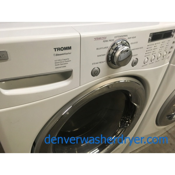 Quality Refurbished LG Tromm Front-Load Stackable HE Washer & Electric Dryer Set, 1-Year Warranty