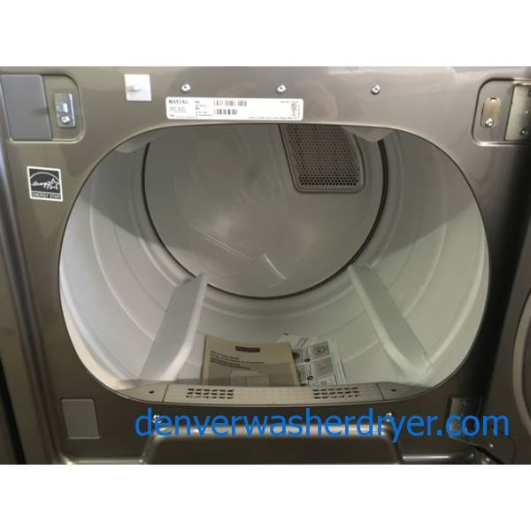 Brand pankin New Dark Grey Maytag Bravos XL Top Load Washer and Dryer