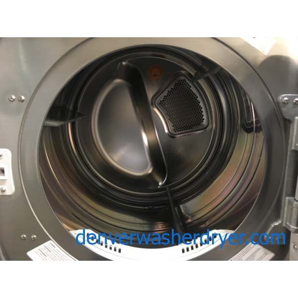 Quality Refurbished 27″ LG Front-Load Stackable HE Direct-Drive Steam Washer & Electric 220v Steam Dryer Set, 1-Year Warranty