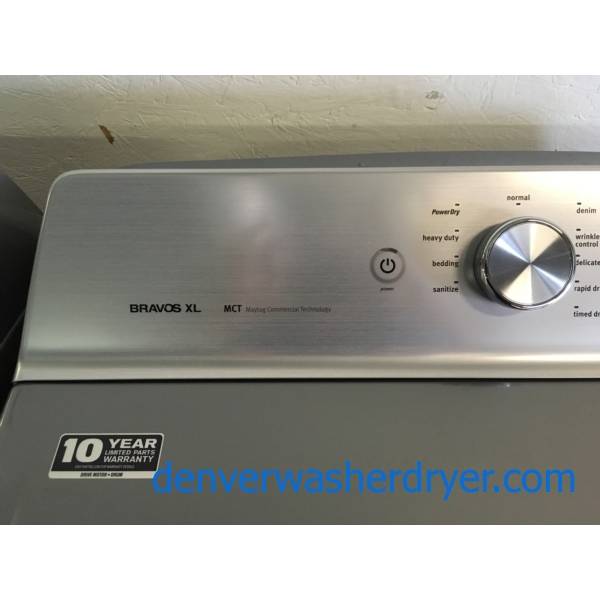 Brand pankin New Dark Grey Maytag Bravos XL Top Load Washer and Dryer