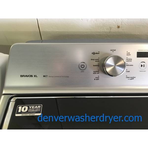 Brand pankin New Dark Grey Maytag Bravos XL Top Load Washer and Dryer