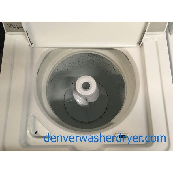 Wonderfully *Used* Whirlpool 27″ Top-Load Washer with Agitator & Electric Dryer Set, Quality Refurbished, 1-Year Warranty