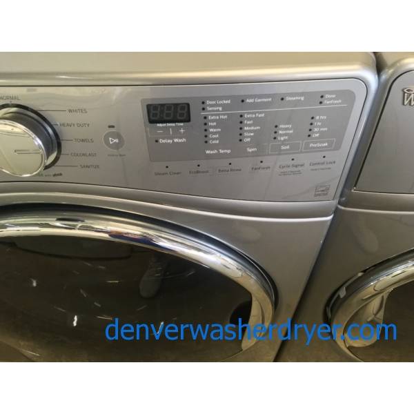 Absolutely Flawless Dark Grey, Whirlpool Front Load Washer/Dryer Set BRAND NEW With Factory Warranty